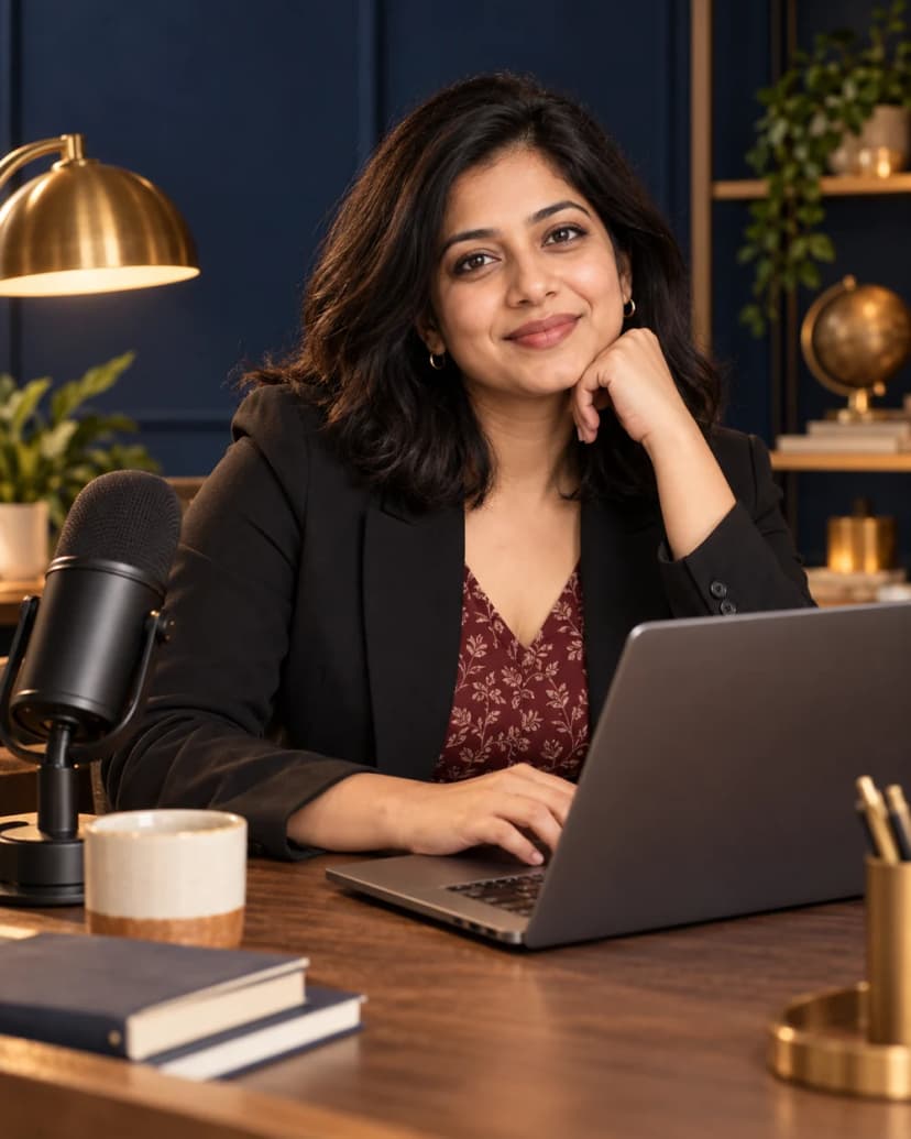 AI-generated illustrative trainer portrait, not a verified likeness of Divya